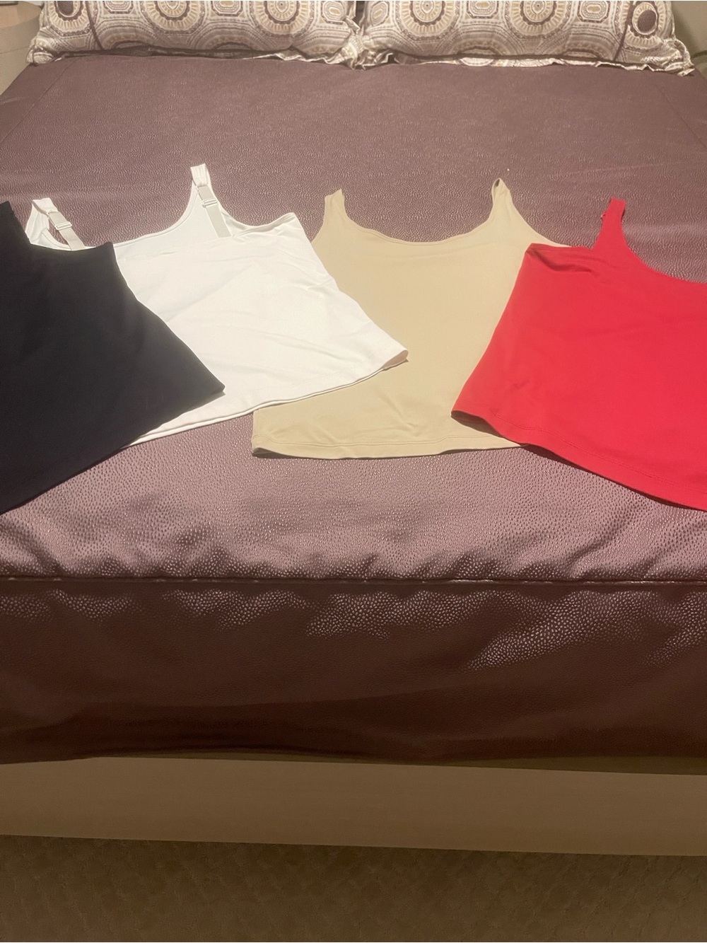 Everyday Ribbed Scoop Tank Top — Black, White, Cream, Red